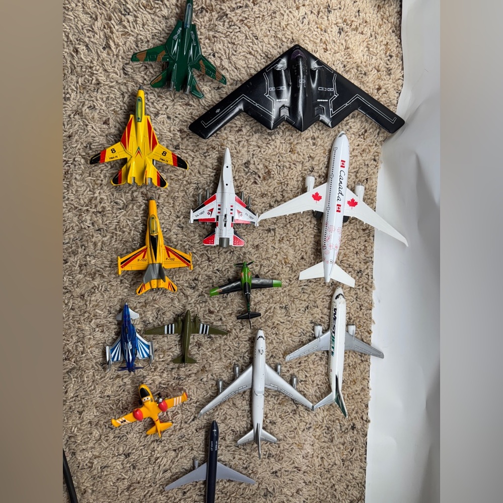 Assorted Metal Toy Airplane Lot